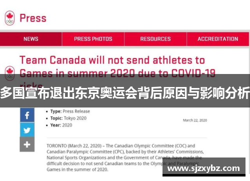 多国宣布退出东京奥运会背后原因与影响分析 多国宣布退出东京奥运会背后原因与影响分析